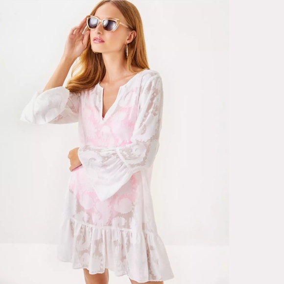 Lilly Pulitzer Other - Lilly Pulitzer White Sheer Lace Swim Coverup